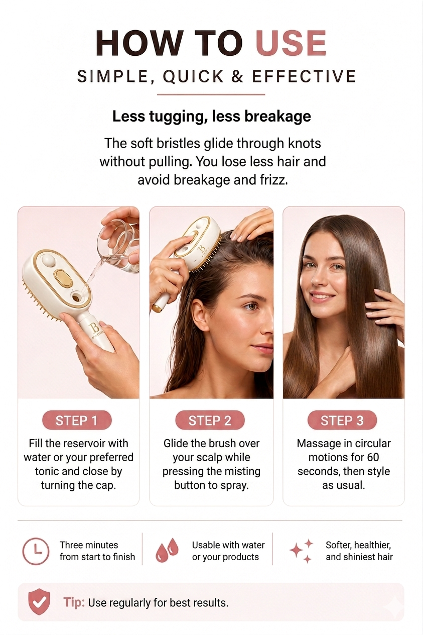 Anti-Knot & Anti-Frizz Brush